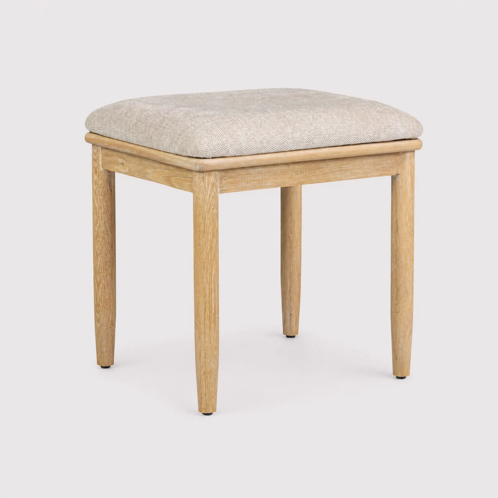 Valla Upholstered Stool Oak | Barker & Stonehouse