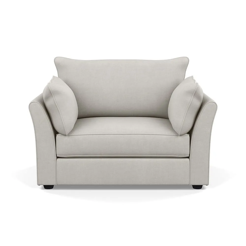 Heal's Tailor Loveseat Capelo Linen-Cotton Sea Salt Black Beech Feet