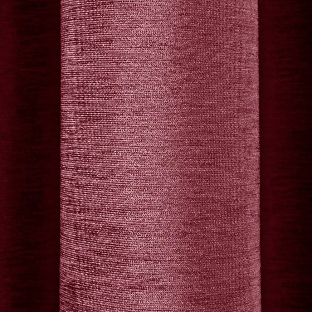 Smart Living Luxury Chenille Eyelet Lined Curtains - 2 Panels in Red 5