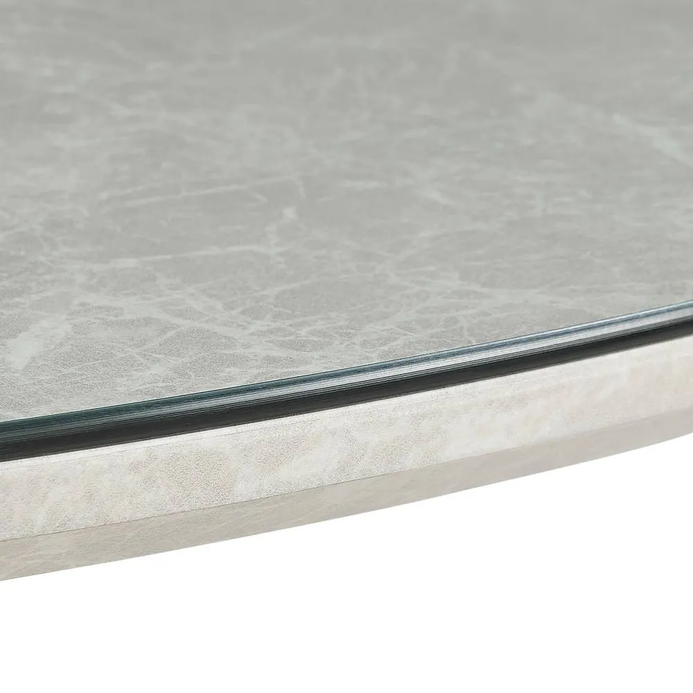 FurnitureboxUK Round Tempered Glass Table Protector Topper in Clear 4