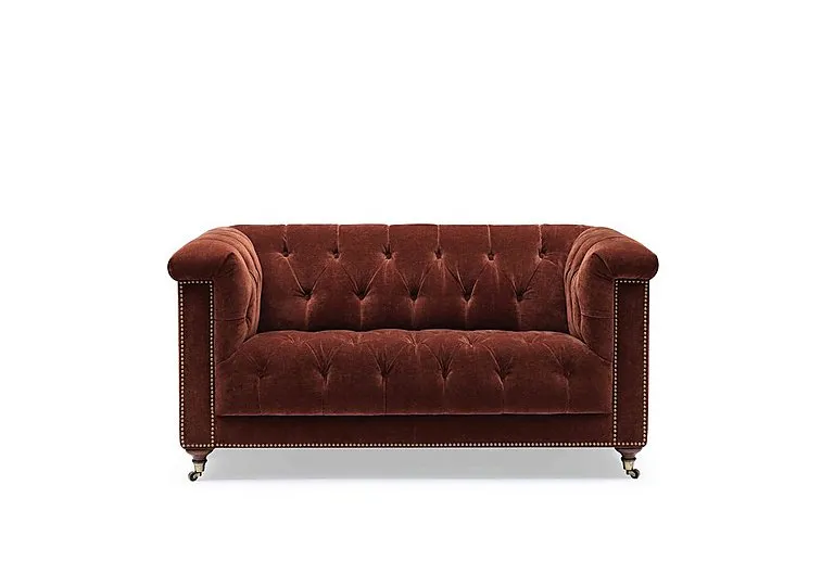 Wallace 2 Seater Fabric Chesterfield Sofa - Tawny