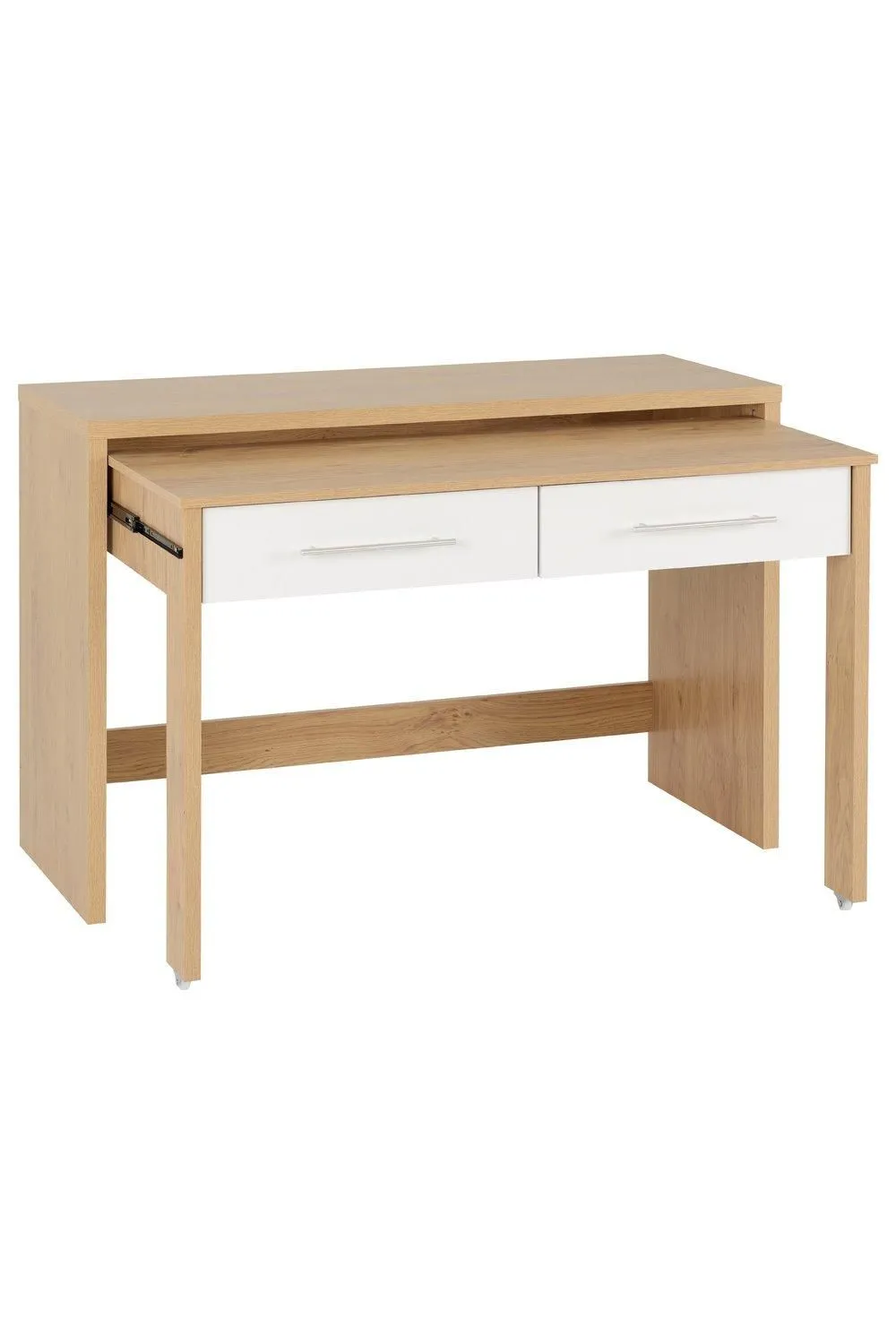 Seconique Seville 2 Drawer Slider Desk in White 2