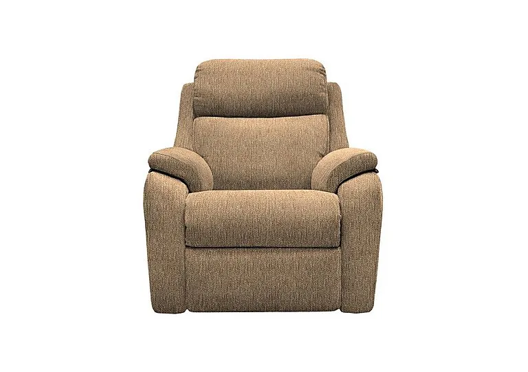 Kingsbury Fabric Power Recliner Armchair with Power Headrests - Boucle Cocoa