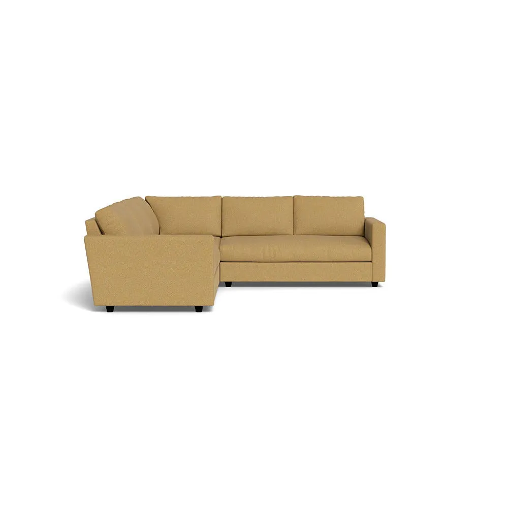 Heal's Nimbus II Full Corner Sofa (K+M+N) Boucle Tweed Citrine Black Feet 2
