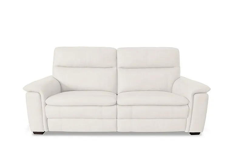 Recharge 3 Seater Leather Power Recliner Sofa with Power Headrests - BV Star White - Sofas and Armchairs - In Time for Christmas