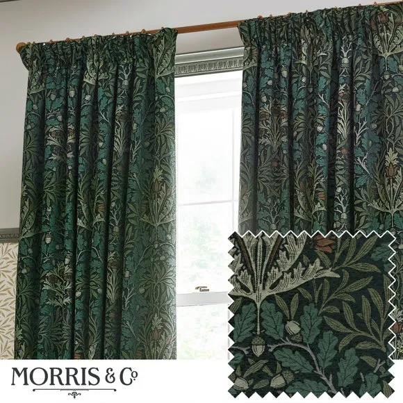 Morris & Co. Acorn Multi Jacquard Pencil Pleat Curtains 3