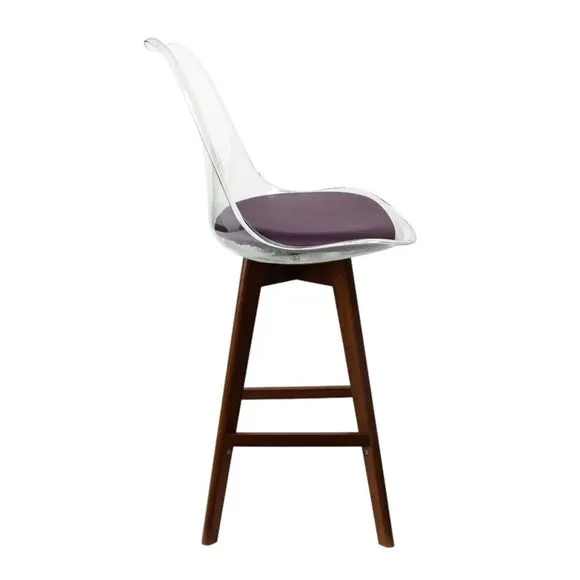 Fusion Living Soho Clear Plastic Bar Stool 4
