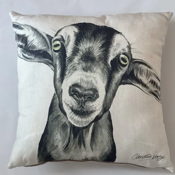 Christine Varley Goat Square Cushion 2