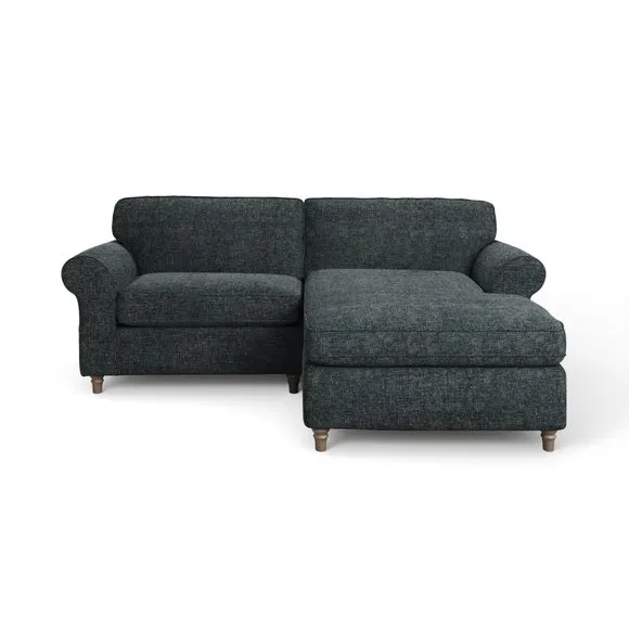 Flori Chunky Chenille Corner Chaise Sofa 6