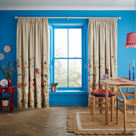 Sophie Robinson Forgotten Garden Pencil Pleat Curtains 2