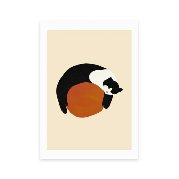 East End Prints Sleeping Cat Print by Sifa Mustafa 2