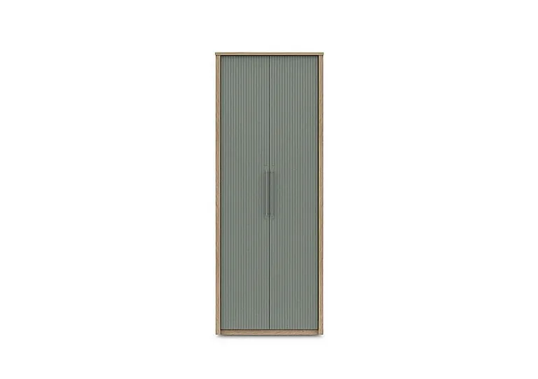 Chelsea 2 Door Tall Wardrobe with Silver Handles