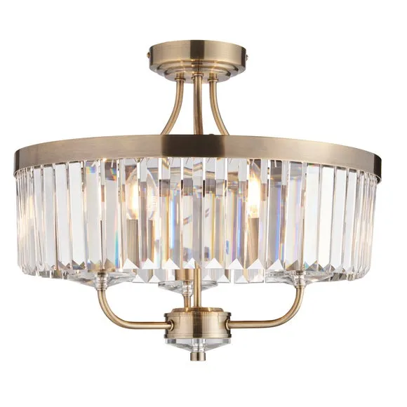 Vogue Balmoral 3 Light Semi Flush Chandelier 5