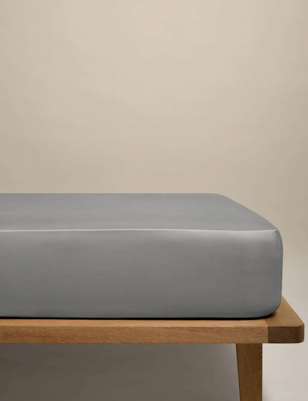M&S Egyptian Cotton 400 Thread Count Silky Deep Fitted Sheet Marble