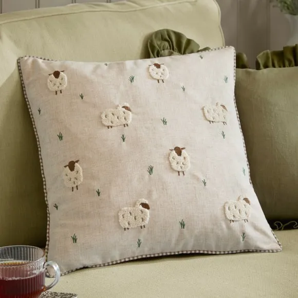 Wylder Nature Ramble Sheep Square Cushion