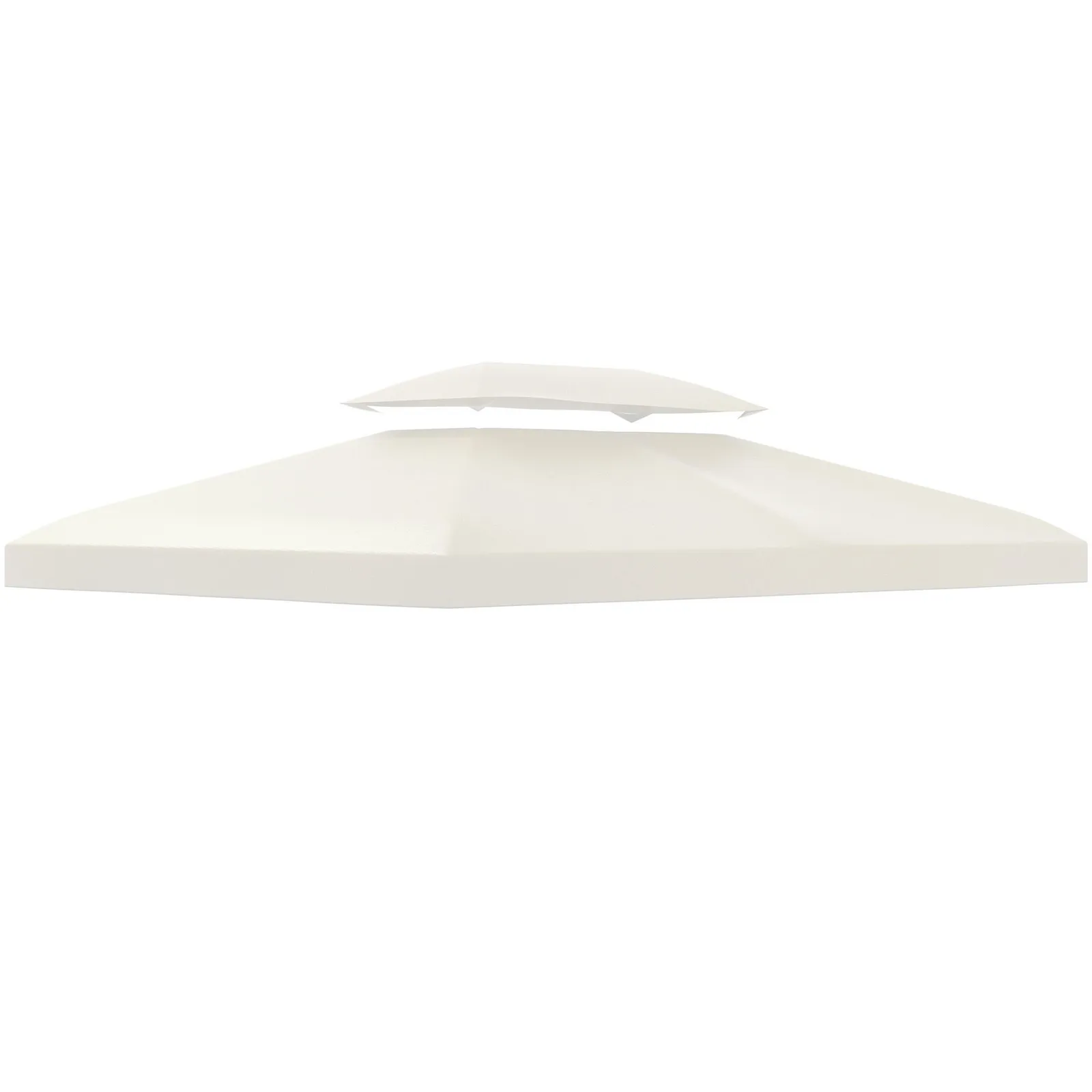 OUTSUNNY 3x4m Gazebo Replacement Roof Canopy 2 Tier Top UV Cover Patio in Cream 2