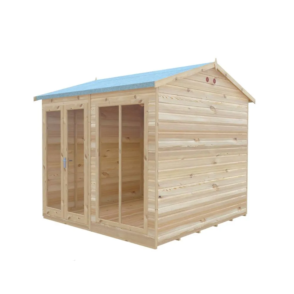 Shires Mayfield 8 x 8 Summerhouse - Wood - L239 x W238 x H229 cm in Light Brown 2