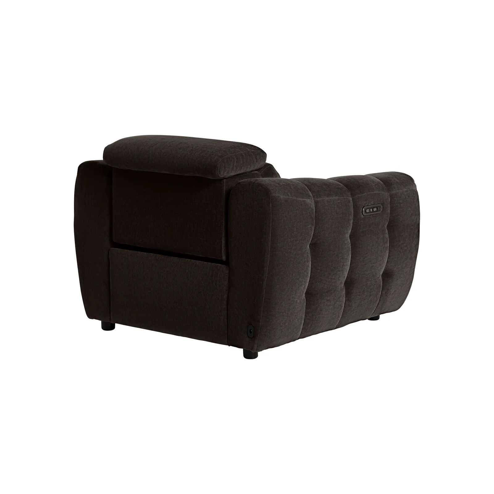 Montgomery Power Recliner Chair & Headrest, Brown Fabric | Barker & Stonehouse 5