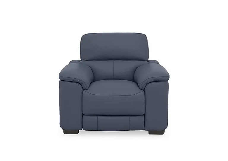 Nova Leather Chair - BV Ocean Blue