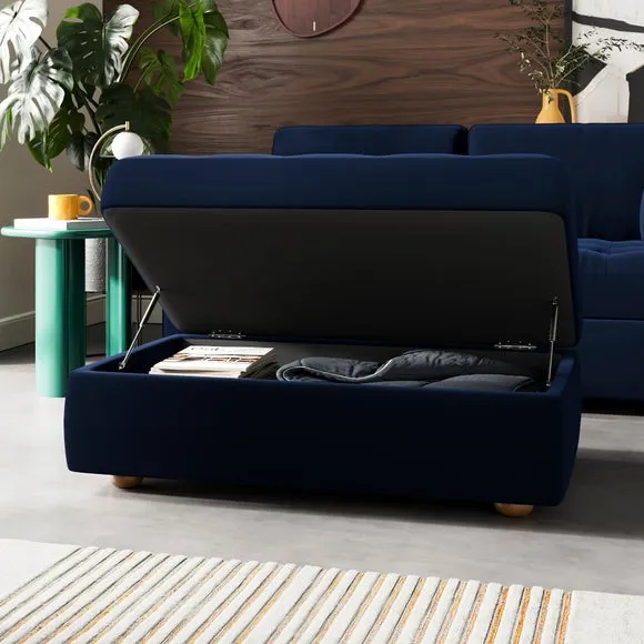 Zoe II Velvet Storage Footstool 2