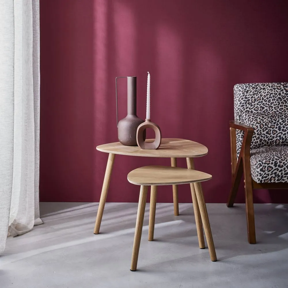 sweeek Scandinavian Nesting Tables In Mdf in Light Brown 2