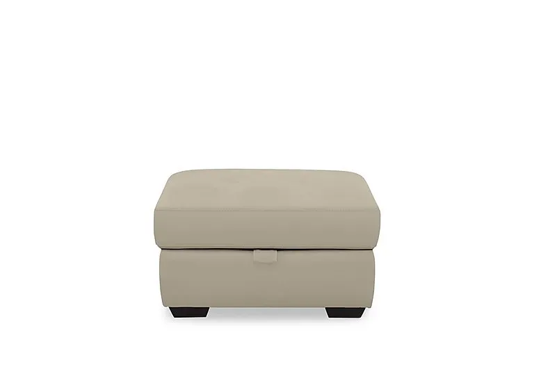Dinky Leather Large Storage Footstool