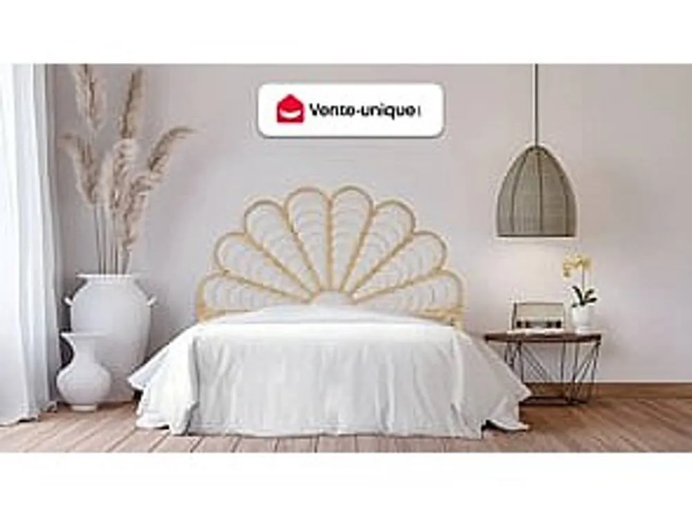 Vente-unique 160 Cm Headboard - Rattan - Natural - FLOSIA in Light Oak 4