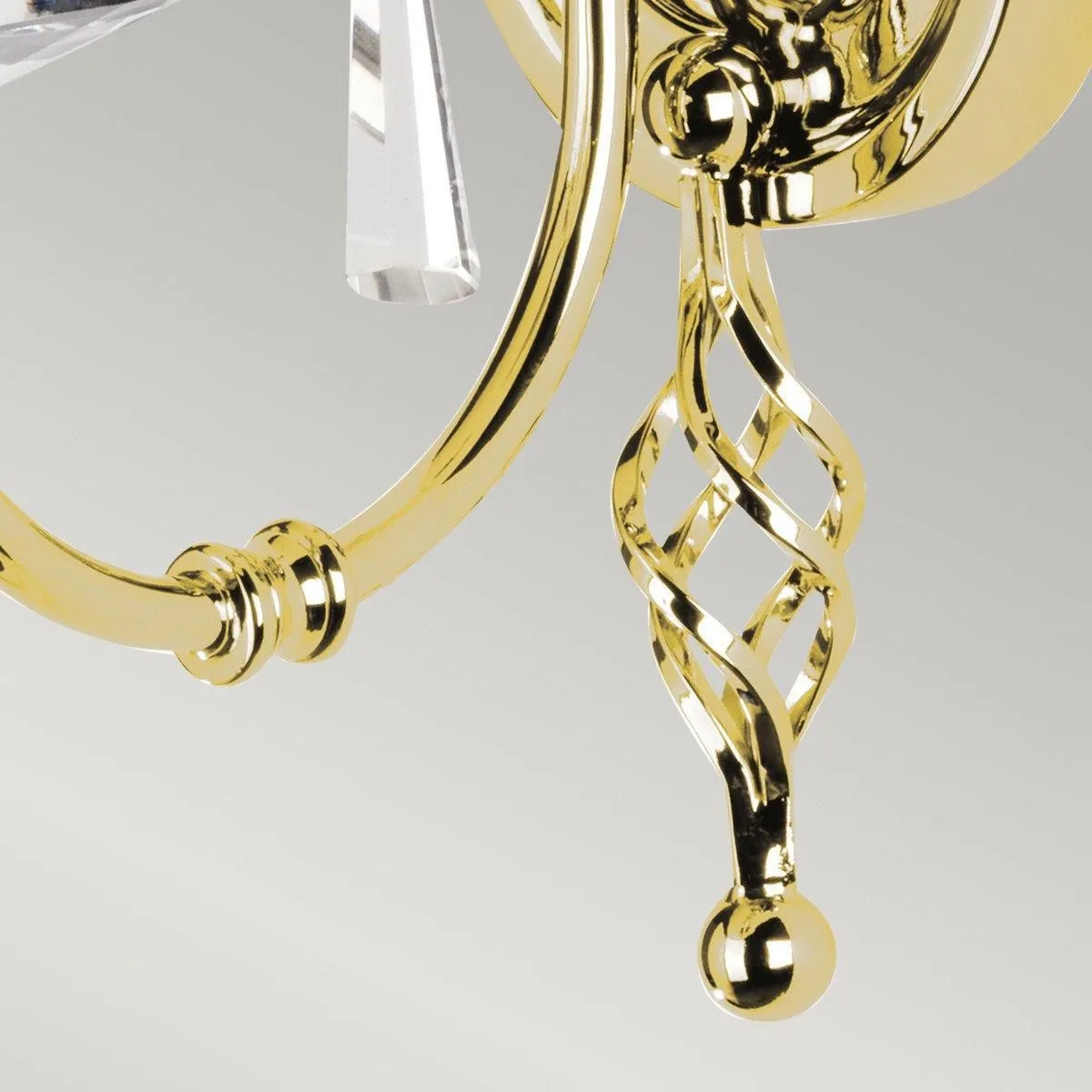 Netlighting Aegean 1 Light Indoor Candle Wall Light Polished Brass E14 in Yellow 3