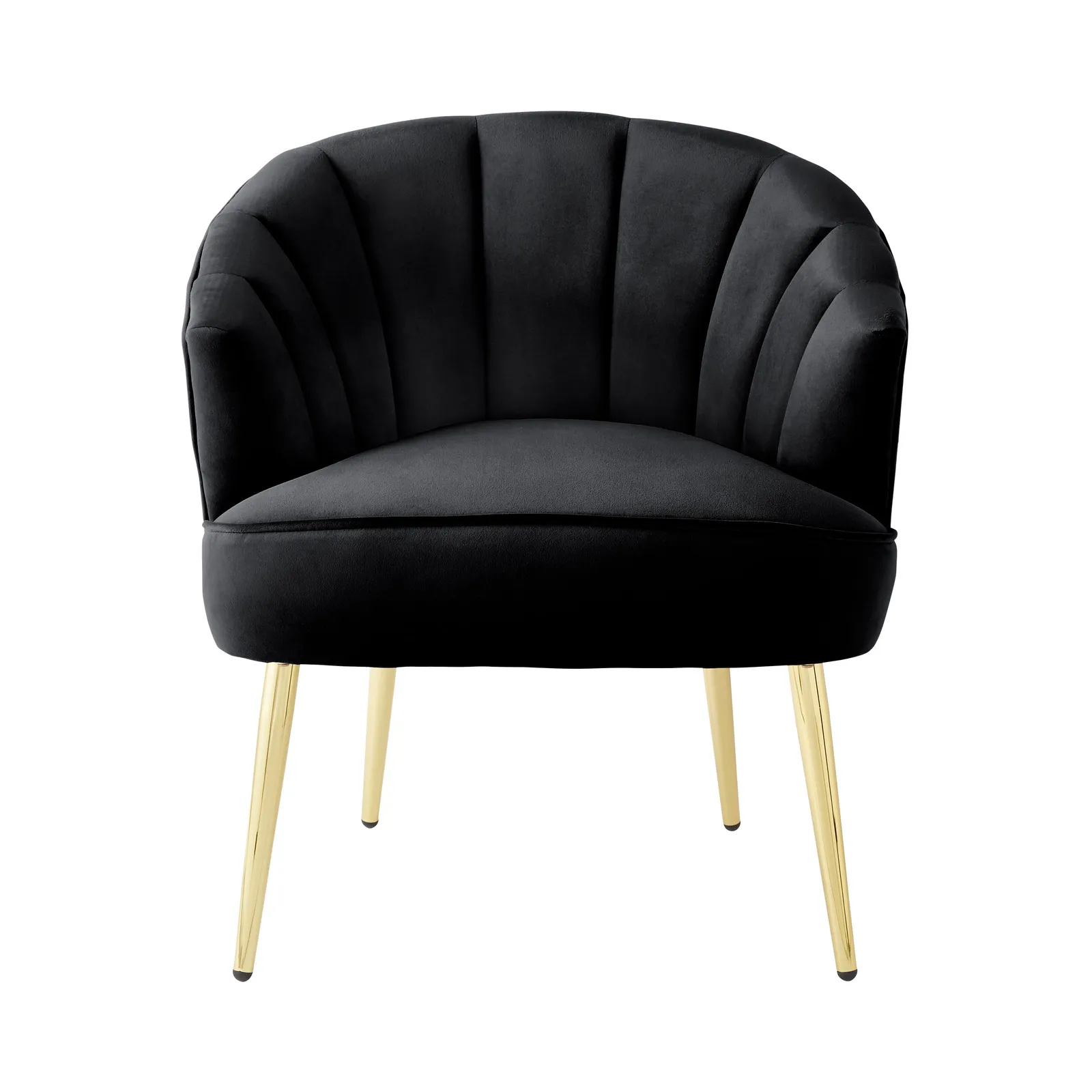 GFW Pettine Velvet Accent Chair in Black 2