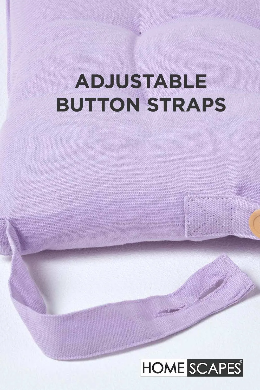 Homescapes 4 Pack Seat Pads Luxury 100% Cotton Indoor Outdoor Garden Cushion, 40cm in Mauve 5