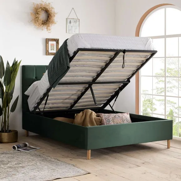 Loxley Velvet Ottoman Bed Frame 1