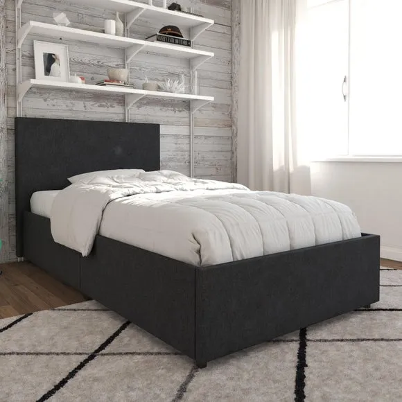 Novogratz Kelly 2 Drawer Bed, Linen 2