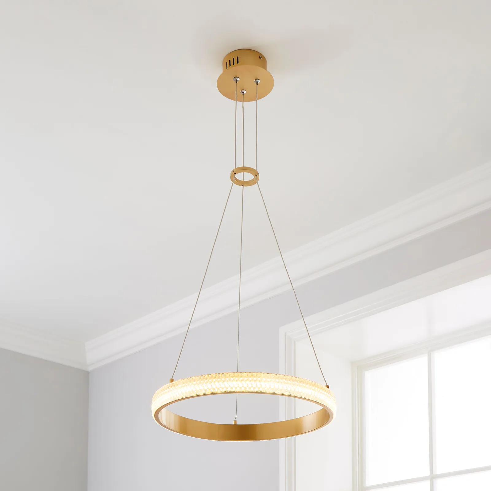 Hotel Harrogate 1 Light Integrated LED Ceiling Fitting Gold