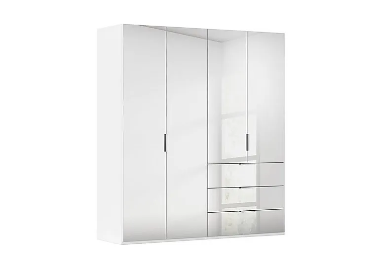 Formes 4 Door Bifold Combi Mirror Wardrobe - White