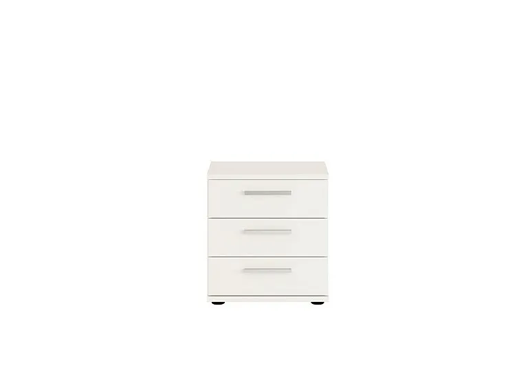 Kempton 3 Drawer Bedside Chest - White