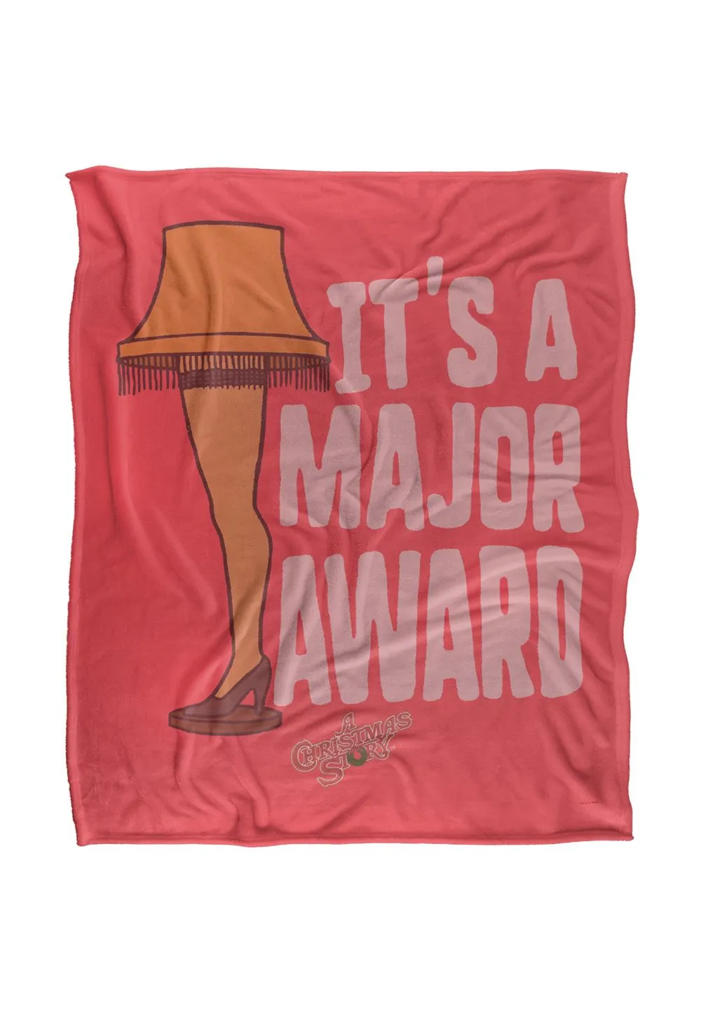 Warner Brothers A Christmas Story Leg Lamp Silky Touch Super Soft Throw Blanket in White