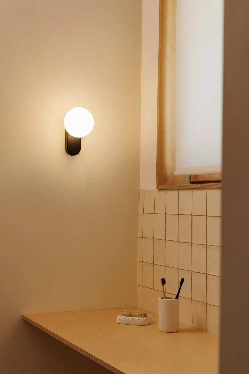 Netlighting Mabe Bathroom Wall Lamp Matt Black IP44 3000K 2