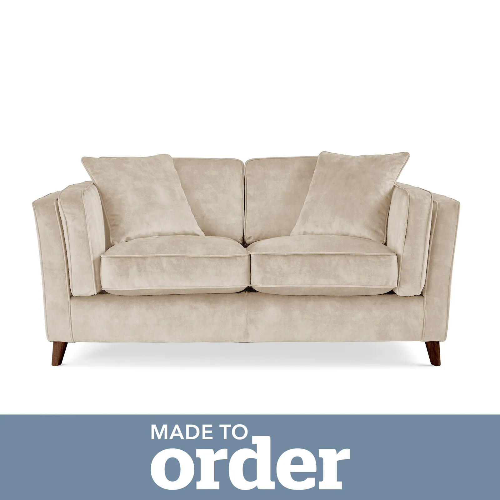 Arabella 2 Seater Sofa Slub Velvet Slub Velvet Natural