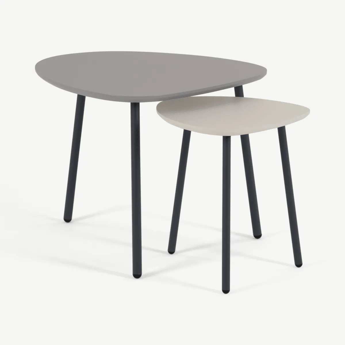 Nyla Nesting Tables, Tonal Grey