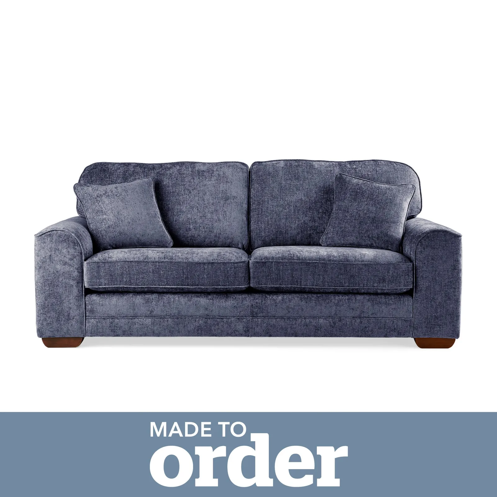 Morello 3 Seater Sofa Luxury Chenille Premium Chenille Navy