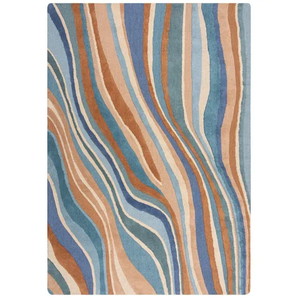 Abstract Flow Wool Rug 5
