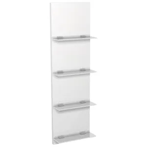Wickes Hertford Dove Grey Glass Shelving Unit - 300 x 1072mm