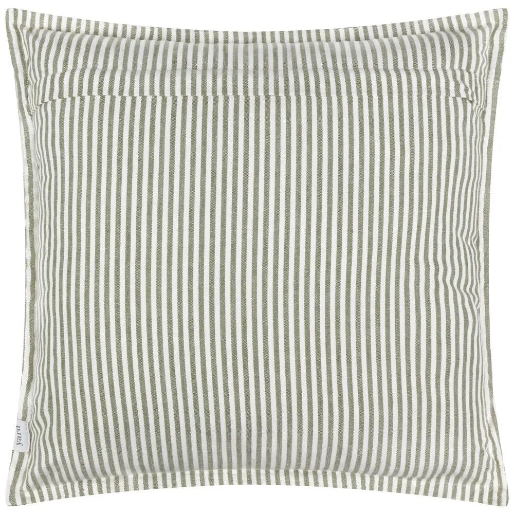 Yard Hayle 100% Cotton Striped Outdoor Cushion in Pale Green 3
