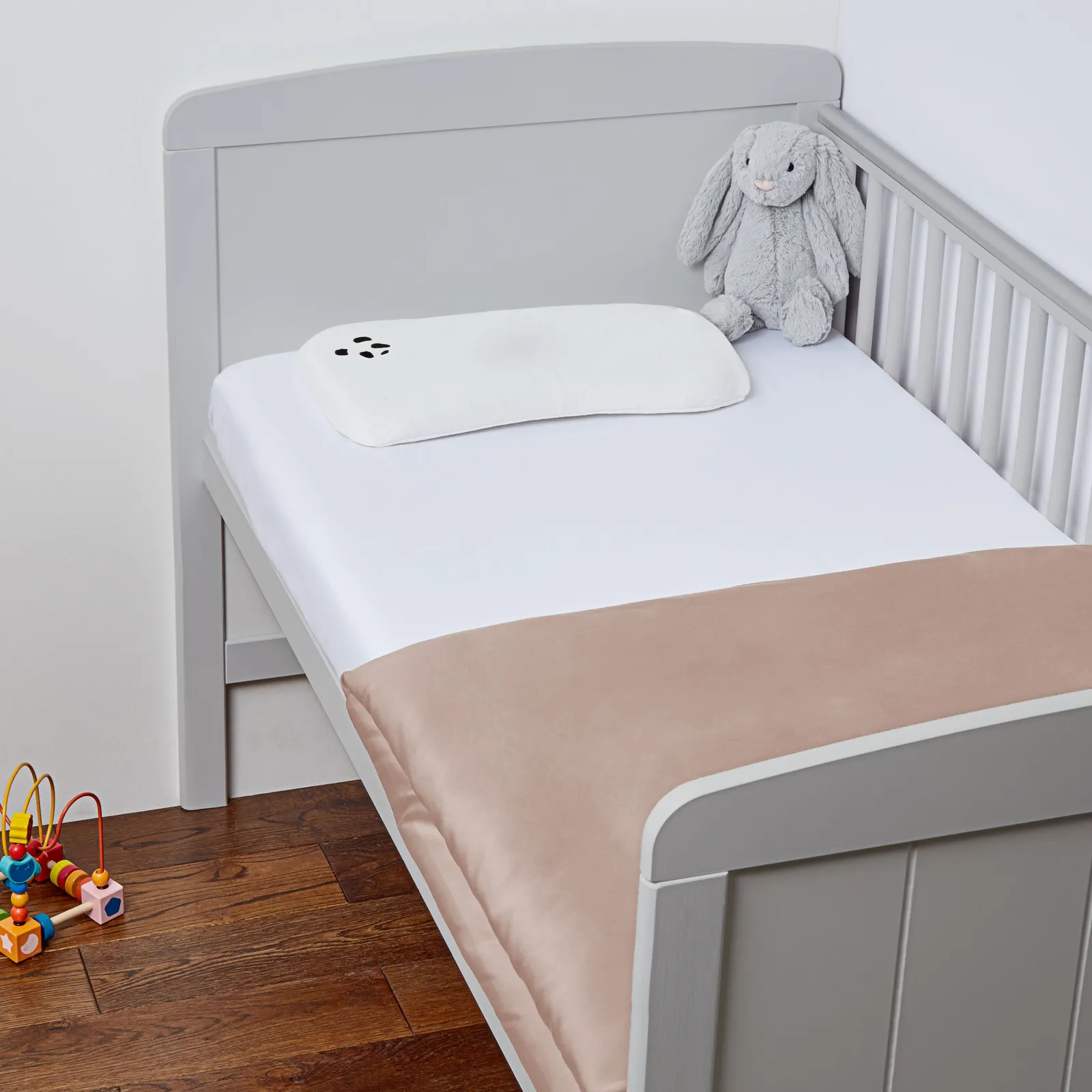 Panda London 100% Bamboo Duvet Cover - Cot & Cotbed in Dusty Pink 2