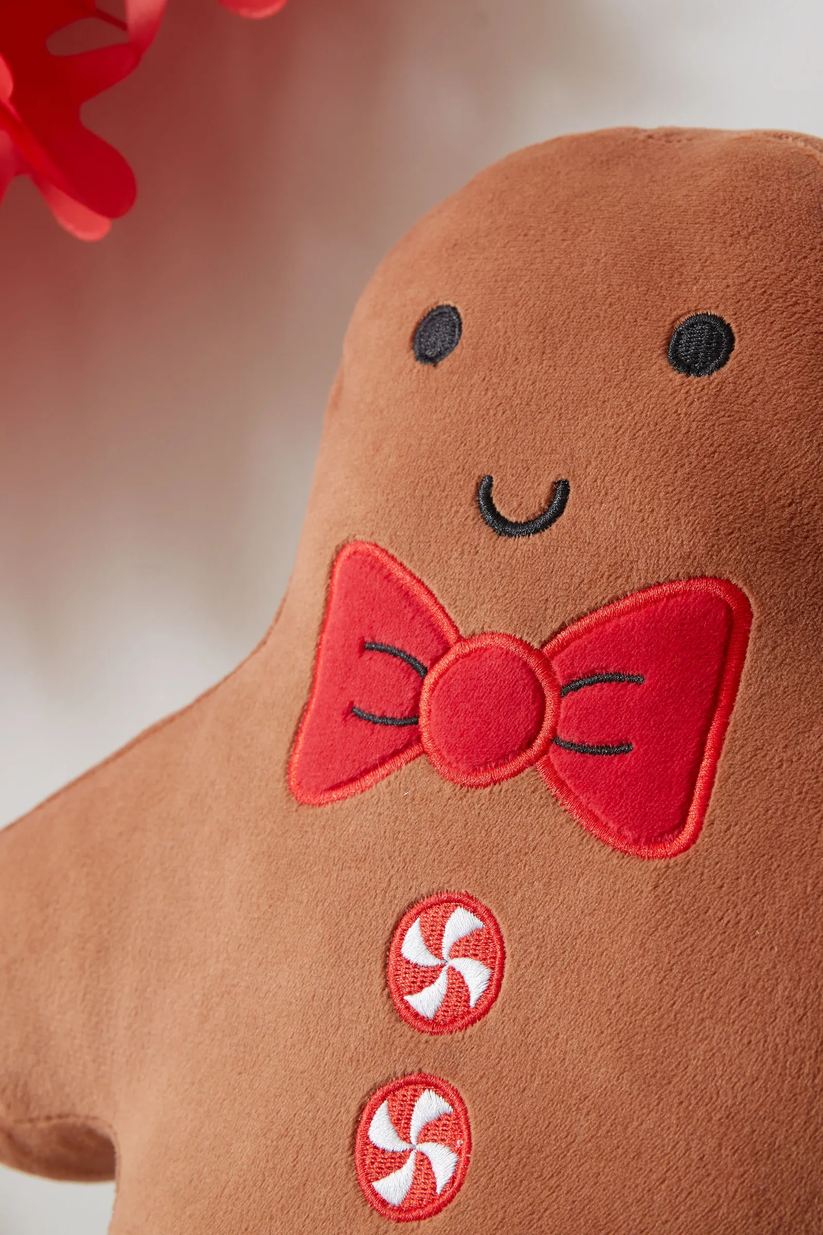 Catherine Lansfield 'Christmas Gingerbread' 3D Shaped Cushion in Brown 2