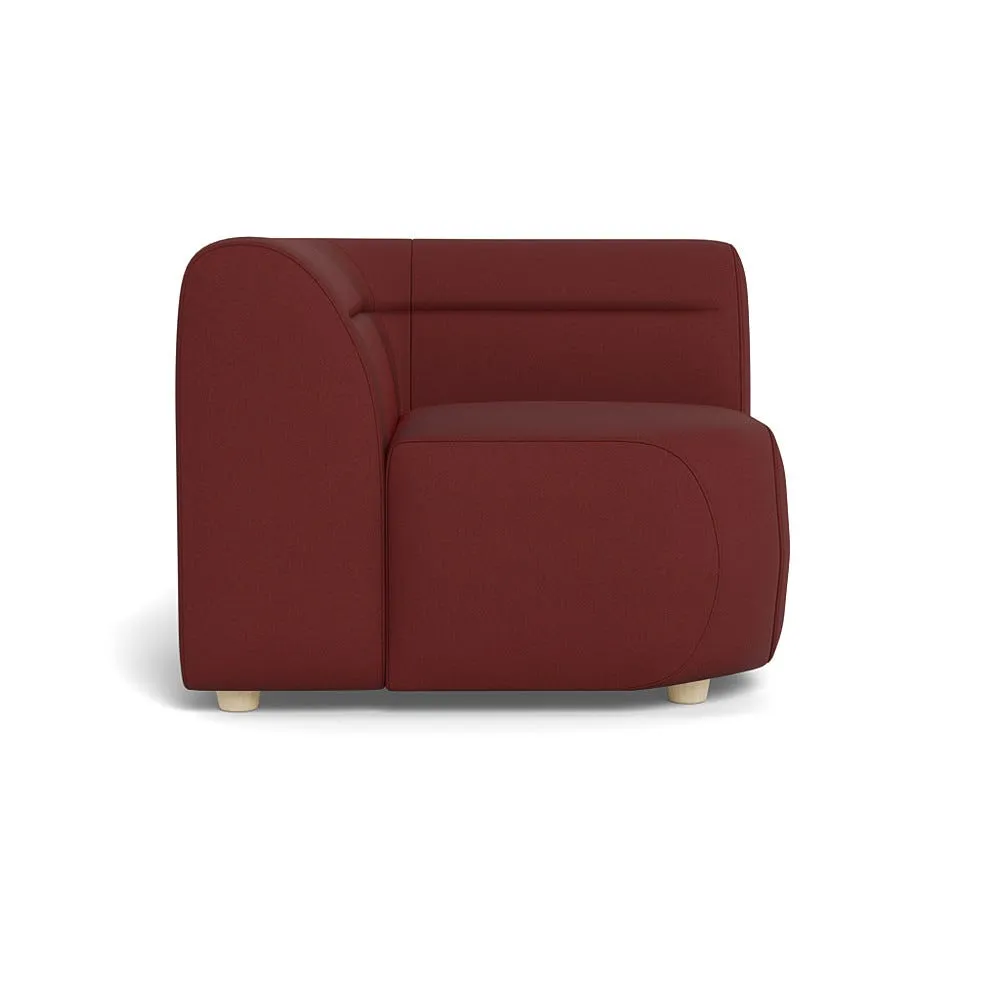 Heal's Lilli Connecting Corner Unit Capelo Linen-CottonEtruscan Red Natural Feet 1