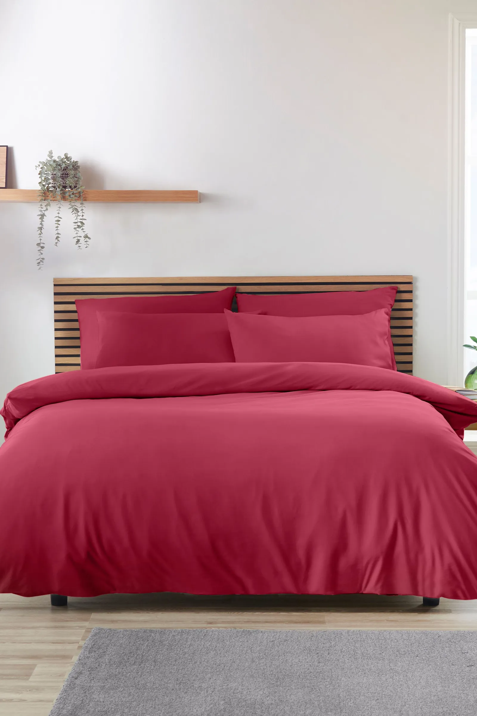 Catherine Lansfield So Soft Non Iron Duvet Cover Set in Bright Pink 1