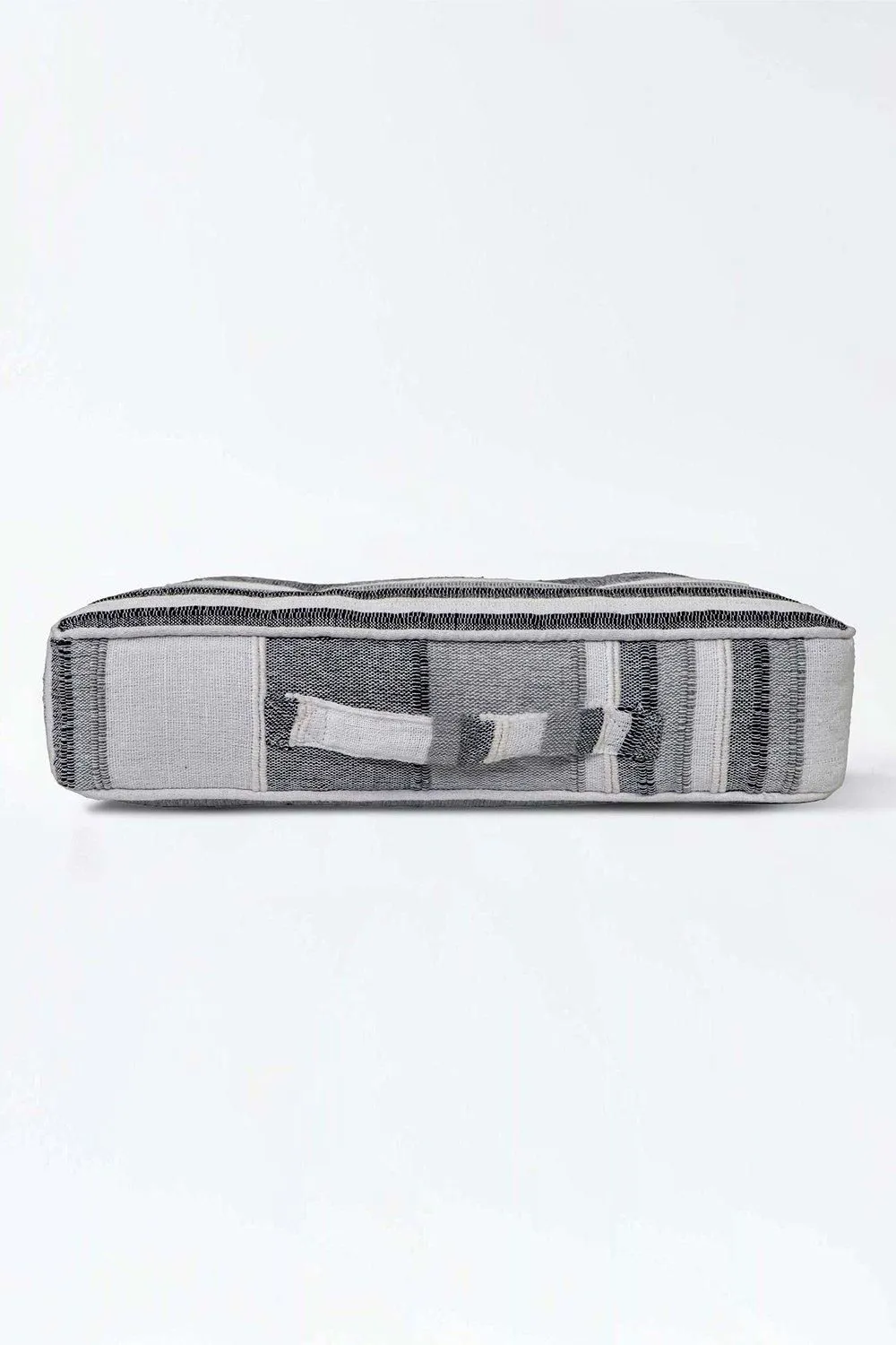 Homescapes Morocco Striped Cotton Floor Cushion in Grey 5