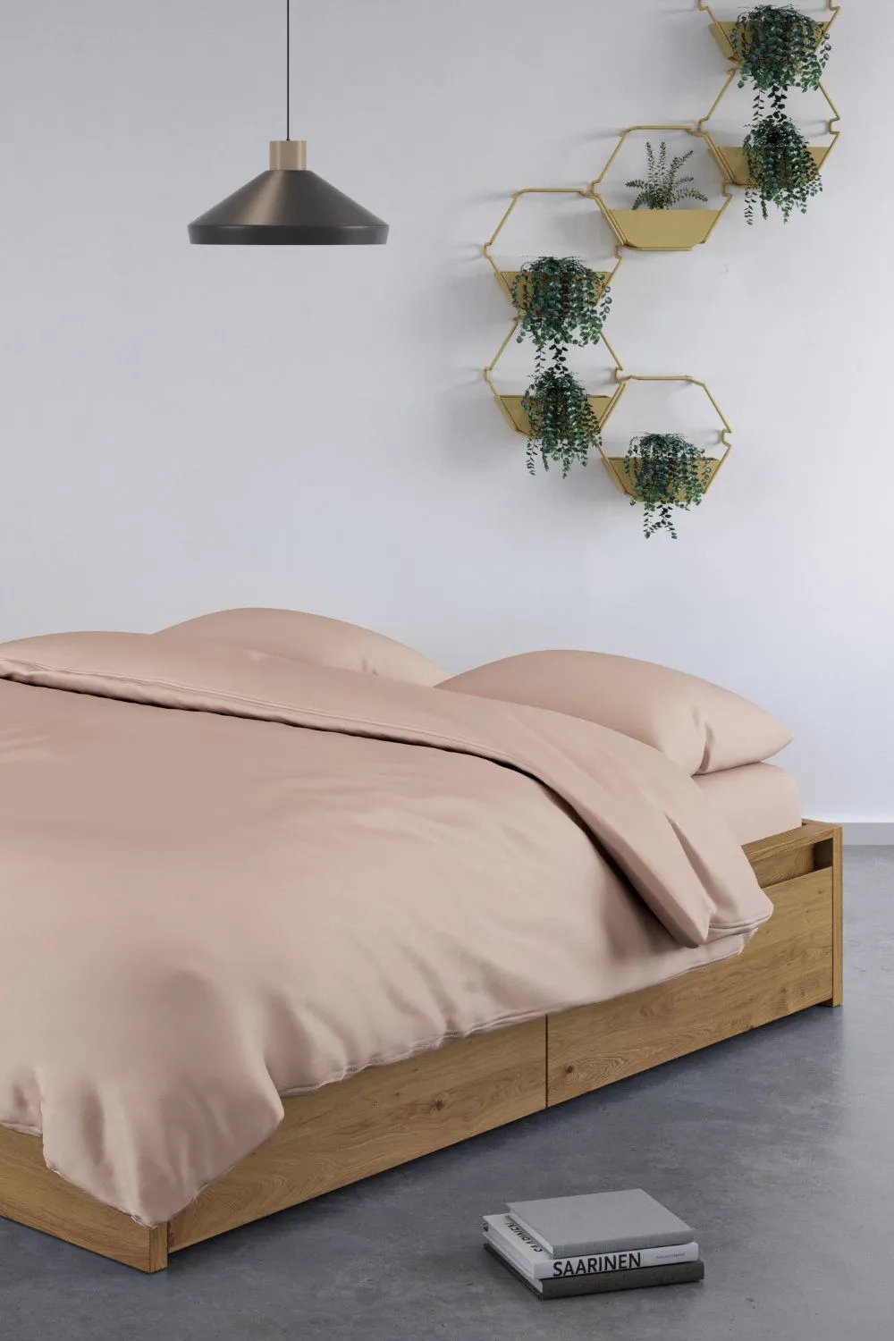 Panda London 100% Bamboo Duvet Cover in Dusty Pink 1