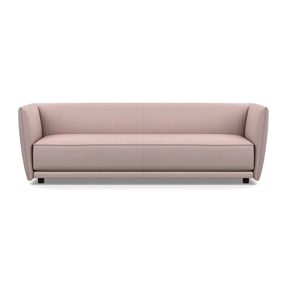 Heal's Valley 4 Seater Sofa Siena Cotton Dusky Pink Walnut Stain Feet